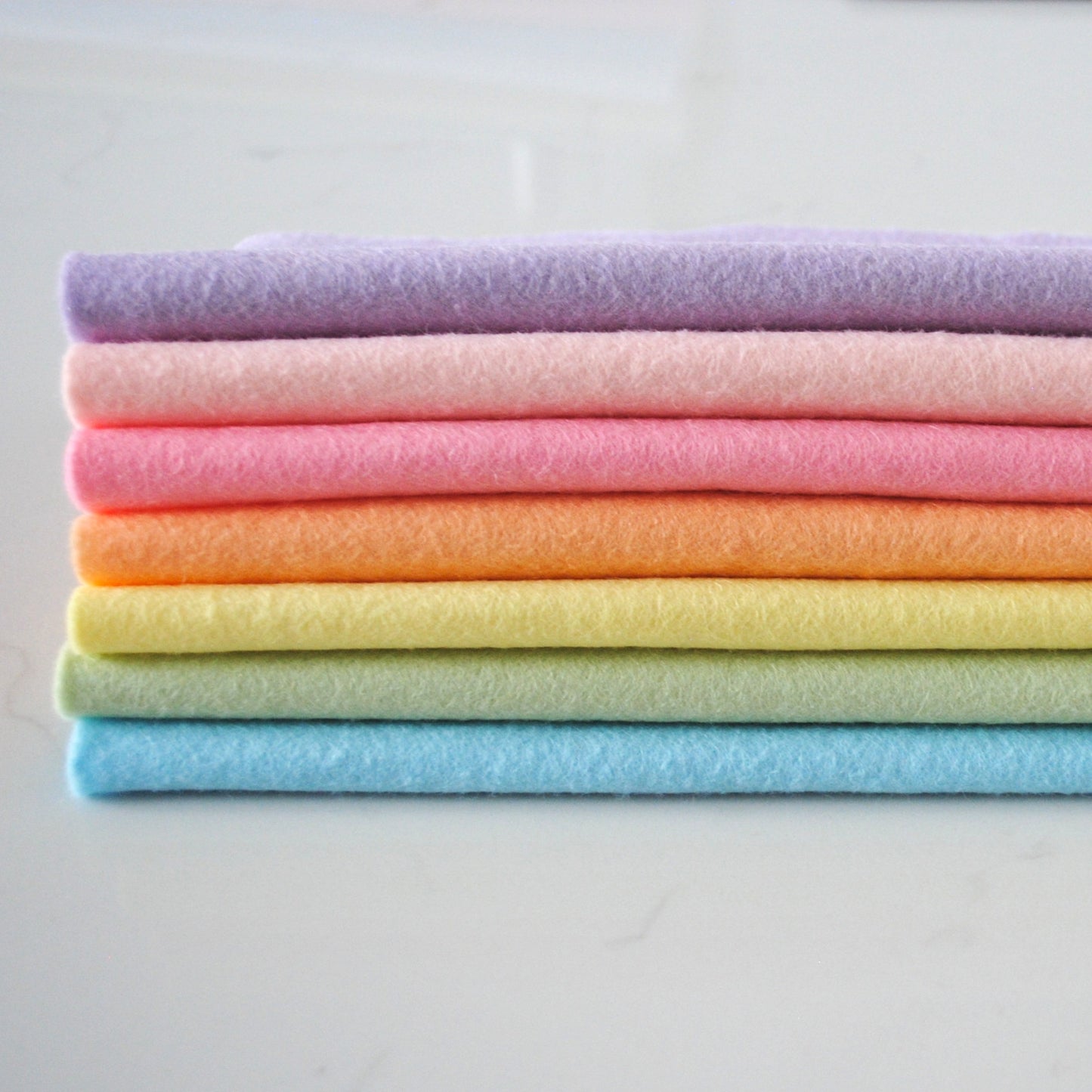 Pastel Felt Bundle - Wool Blend Craft Felt - 7 sheets