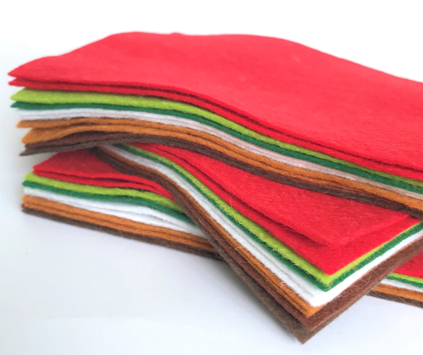 Christmas Felt Bundle - Wool Blend Craft Felt - 10 sheets