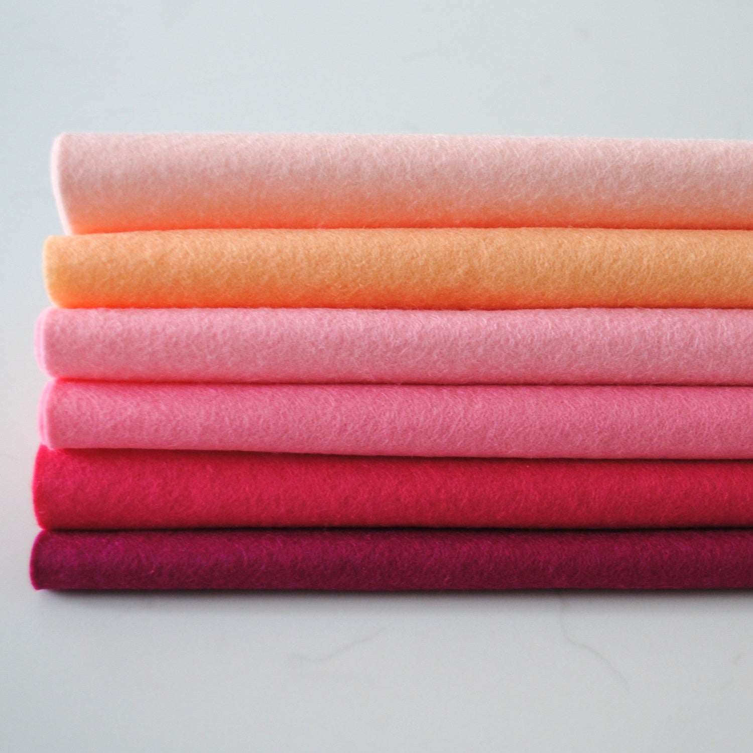 Pink Wool Blend Craft Felt Sheets