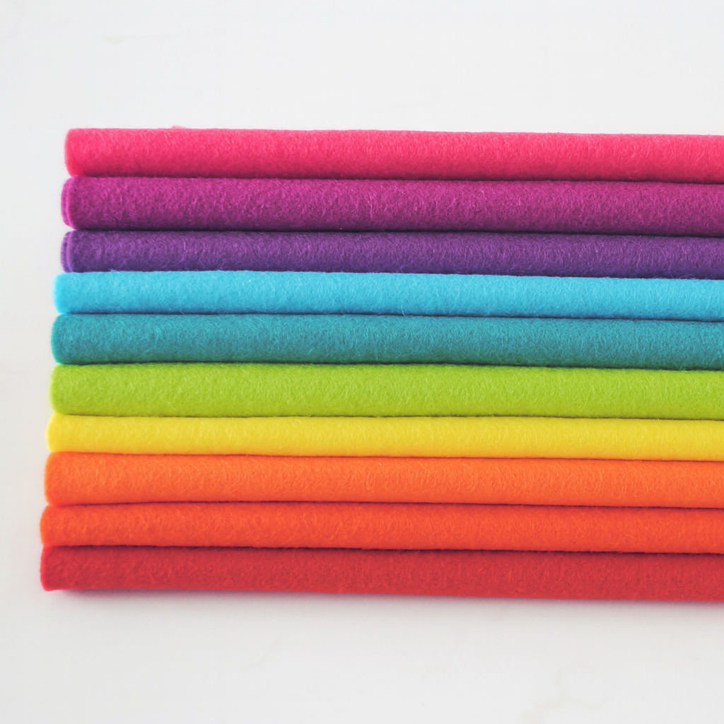 Bright Felt Bundle - Wool Blend Craft Felt - 10 sheets