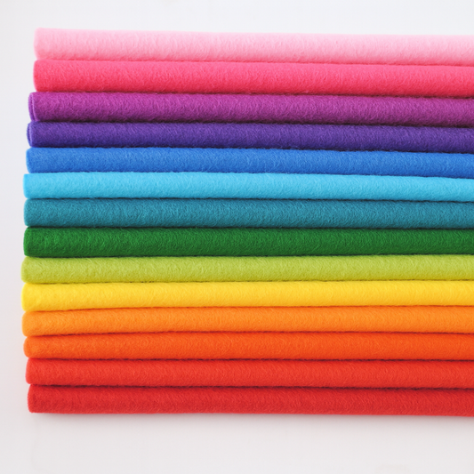 Bright Felt Bundle - Wool Blend Craft Felt - 15 sheets