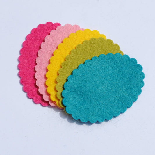 Felt Scalloped Ovals