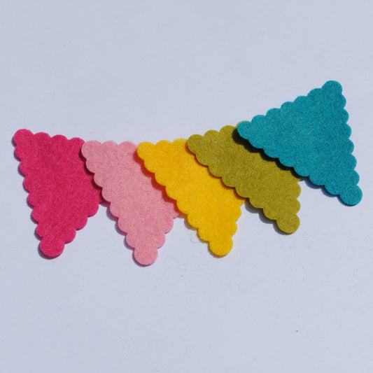 Felt Scalloped Bunting Triangles