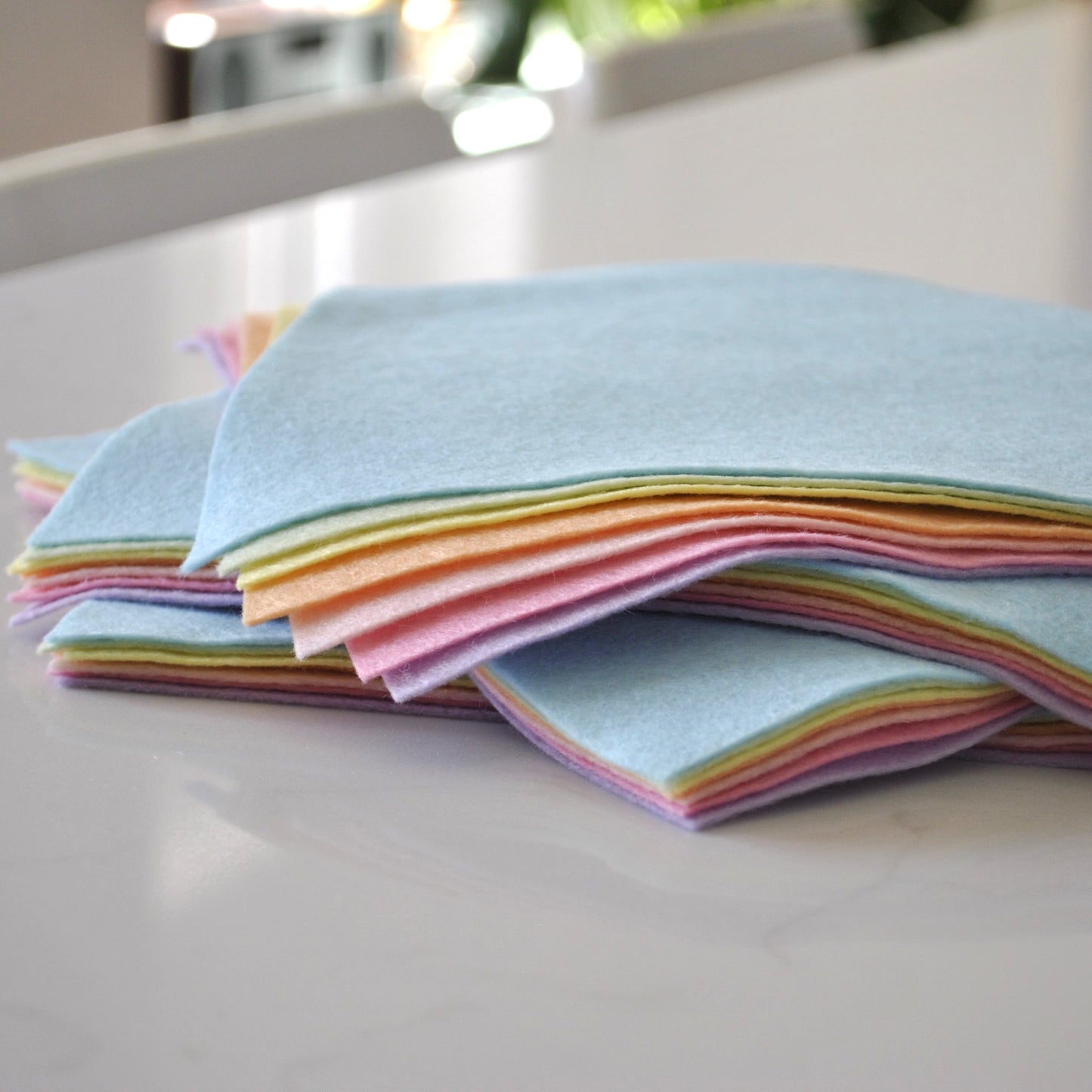 Pastel Felt Bundle - Wool Blend Craft Felt - 7 sheets