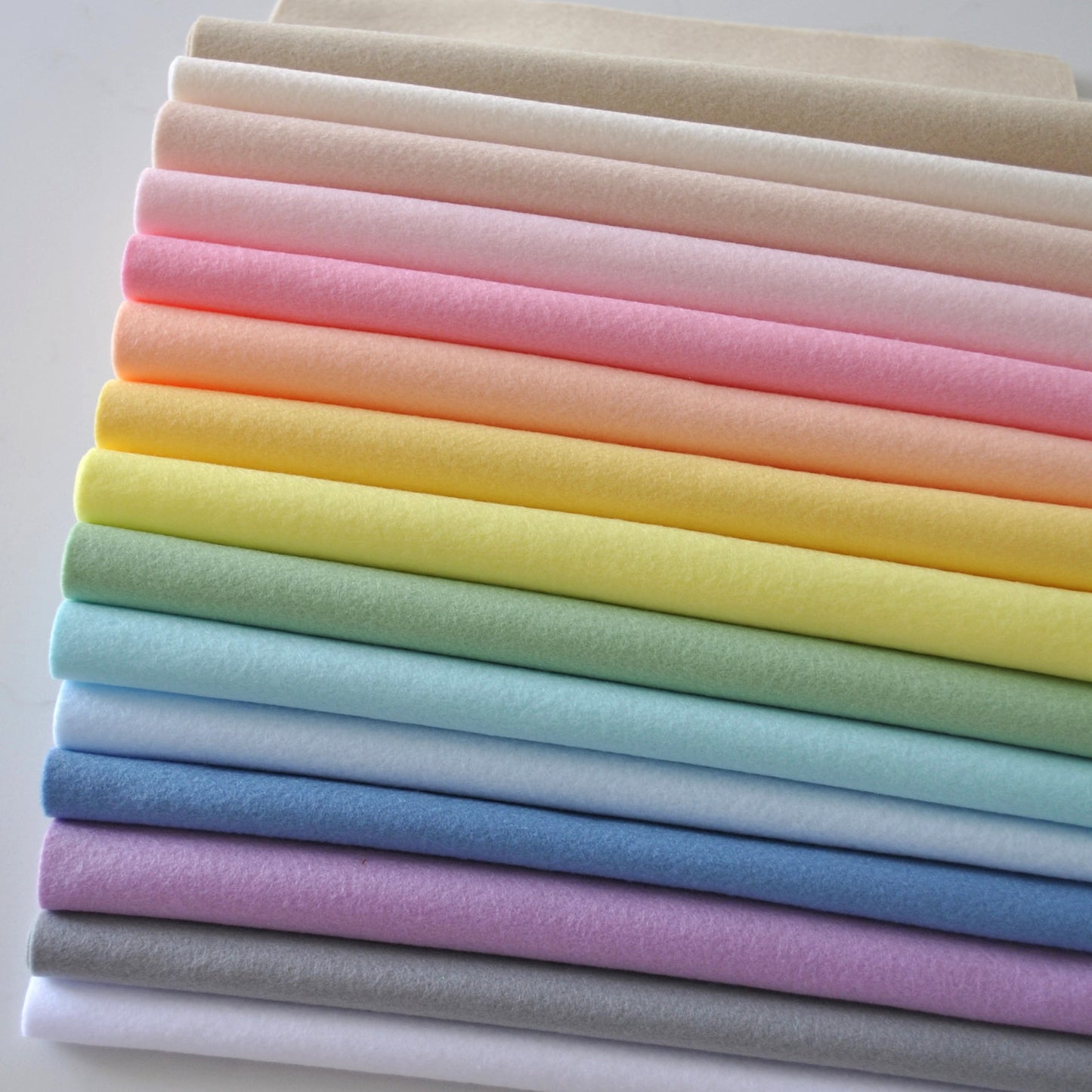 Pastel Felt Bundle - Polyester Craft Felt - 15 sheets