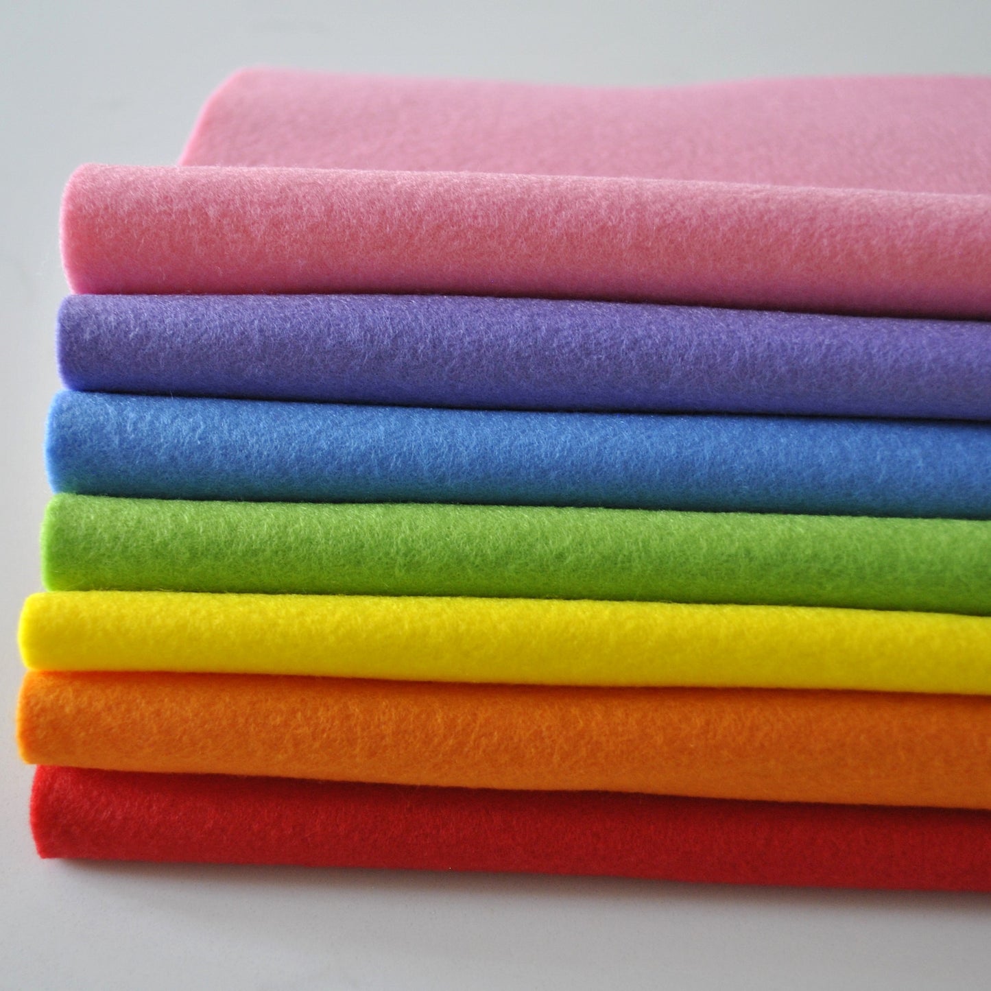 Rainbow Felt Bundle - Polyester Craft Felt - 7 sheets
