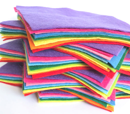 Over the Rainbow Felt Bundle - Wool Blend Craft Felt - 10 sheets